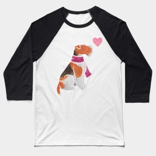 Watercolour Wire Fox Terrier Baseball T-Shirt